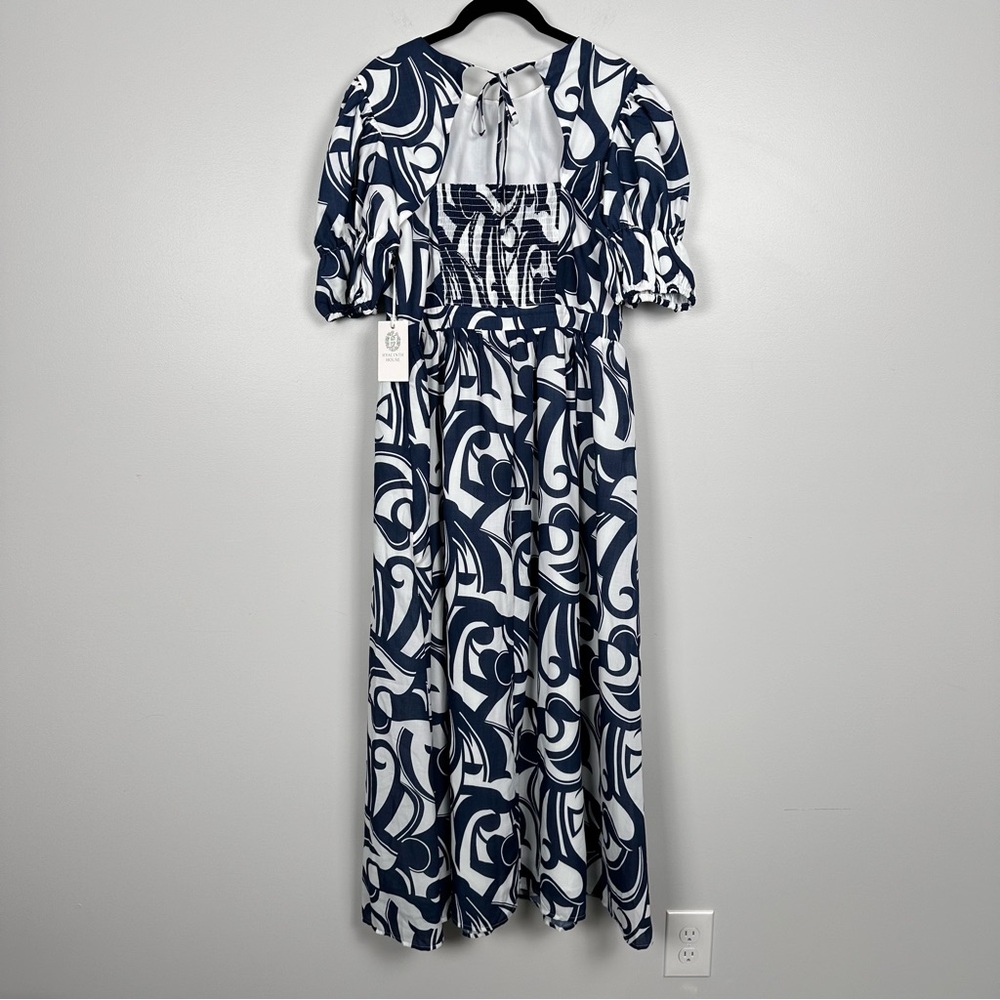 Tuckernuck HYACINTH HOUSE Navy & White Wilhelmina Maxi Dress Size XL